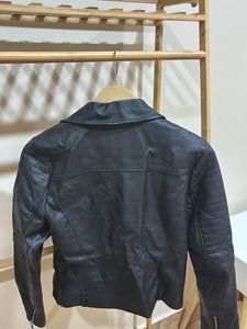 Black Faux Leather Biker Jacket