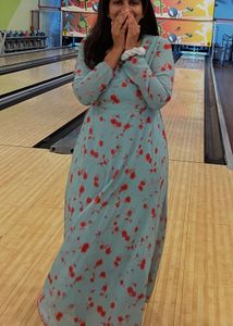 Light Blue Floral Maxi Dress