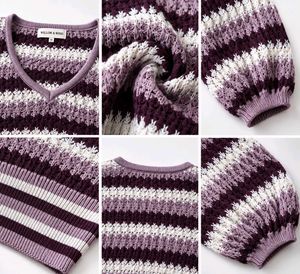 CROPPED STRIPED KNIT SWEATER