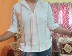 Chic Striped Button-Up Shirt