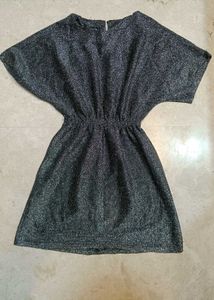 Sparkly Dark Silver Short Dress