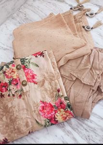 Elegant Floral Kurta Set with Dupatta