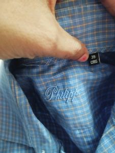 Men's Blue Plaid Button-Down Shirt(new)