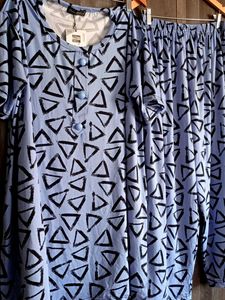 Co-ords Triangle Print Pajama Set or night suit