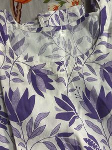 Elegant Purple Floral Kurta Set
