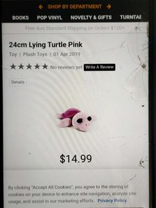 Pink &amp; White Turtle Plush