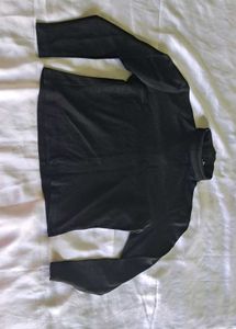 Sparkly Black Turtleneck Top