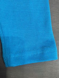 Blue Long Sleeve Corset Top