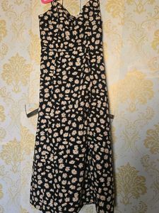 Cute Black Floral Summer Dress