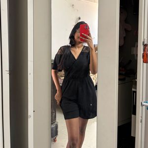 Chic Black Lace Detail jumpsuit