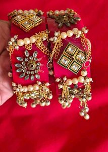 Designer Kundan &amp; Pearl Bangles