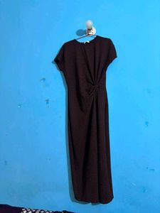 Chic Brown Textured Dress