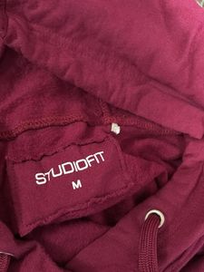Burgundy Hoodie with Print