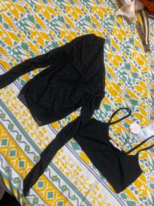 Sheer Black Mesh Top
