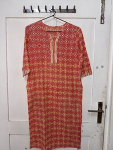 Stylish Printed Kurta with Embellishments