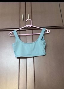 teal crop top