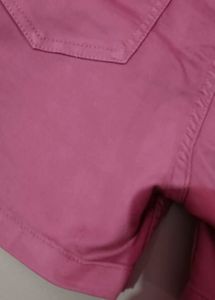 Pink Casual Shorts