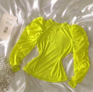 Neon Puff Sleeve Top