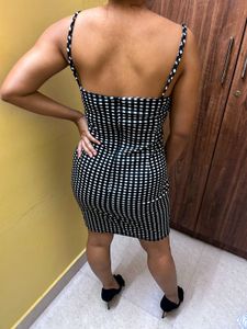 Trendy Gingham Print Bodycon Dress