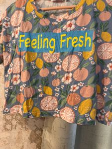 Trendy Peachy Crop Top, Bust- 36/34
