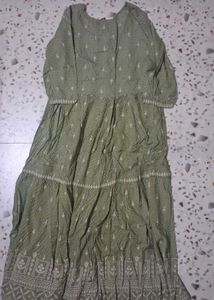 Elegant Green Floral Maxi Dress