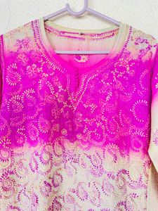 Beautiful Pink Ombre Kurta