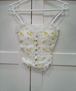 Floral Print Corset Top