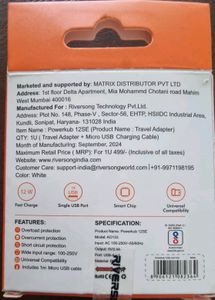 Riversong 7.5 Walt Charger With Micro USB V8