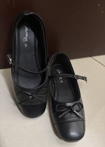 MaryJane Black buckle Bow Ballerinas🩰