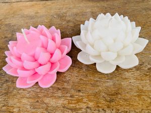 Lotus Flower Candles (Set of 2)