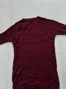 Maroon Knit Sweater dress