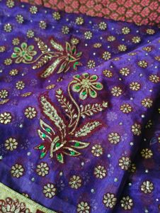 Embellished Velvet Saree