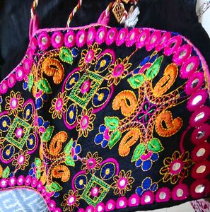 Black Kutchi Mirror Work Koti*