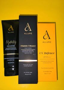 Allure Skincare Set - Face Wash, Moisturizer, SPF