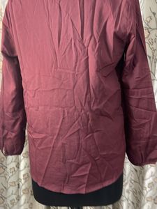 Maroon Embroidered Kurti