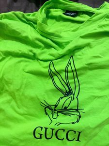 Neon Green Gucci Bugs Bunny T-Shirt