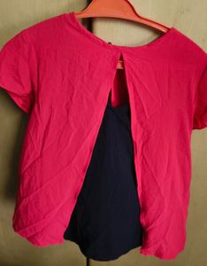 Chic Pink Open Back Top