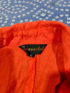 Orange Graphic Print Tunic t shirt dress imported