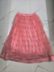 Elegant Pink Sequins Lehenga Choli Set