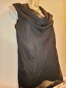 Black Cowl Neck Top Size Medium/ Large