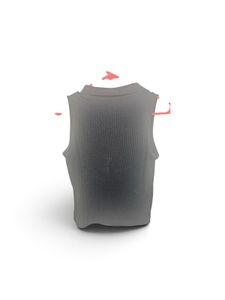 Black Ribbed Collared Sleeveless Top