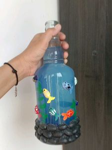 Hand-Painted Aquarium Bottle Decor