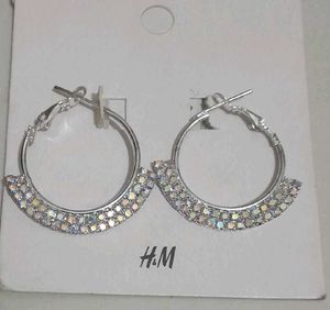 ⬇️⬇️H&amp;M Hoop Earrings with Sparkle