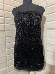 Black Mini Sequence Dress