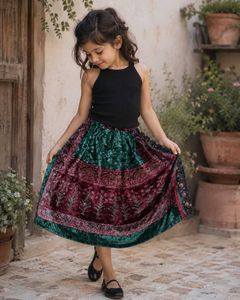 Velvet skirt for girls