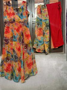 Floral Print Kurta Set