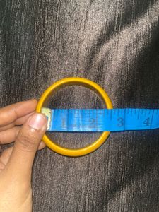 Vibrant Yellow Statement Bangle GLASS