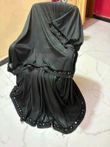 Elegant Black Saree with Embellished Border