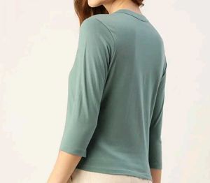 Mint Green V-Neck Top