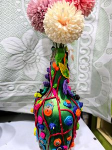 Unique Handmade Flower Vase with flowers
